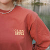 longsleeve ceglasty