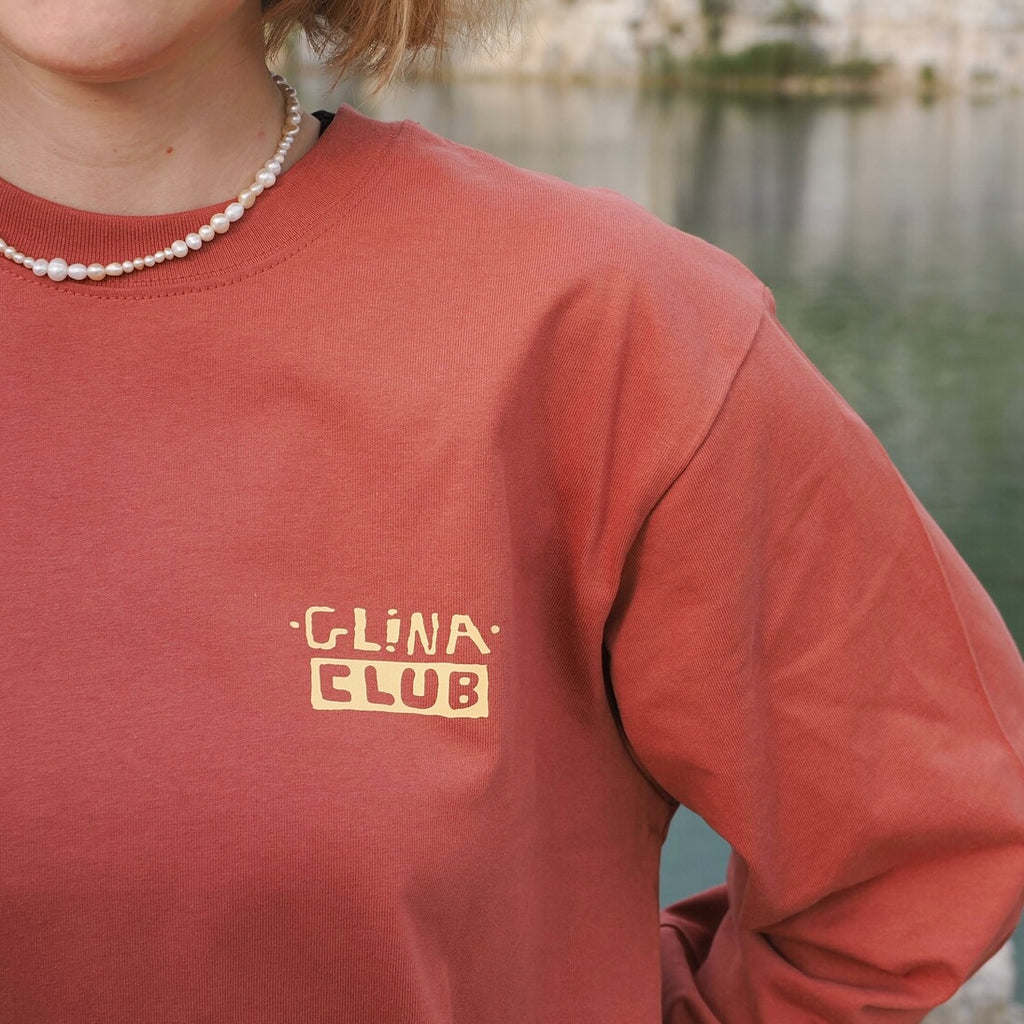 longsleeve ceglasty